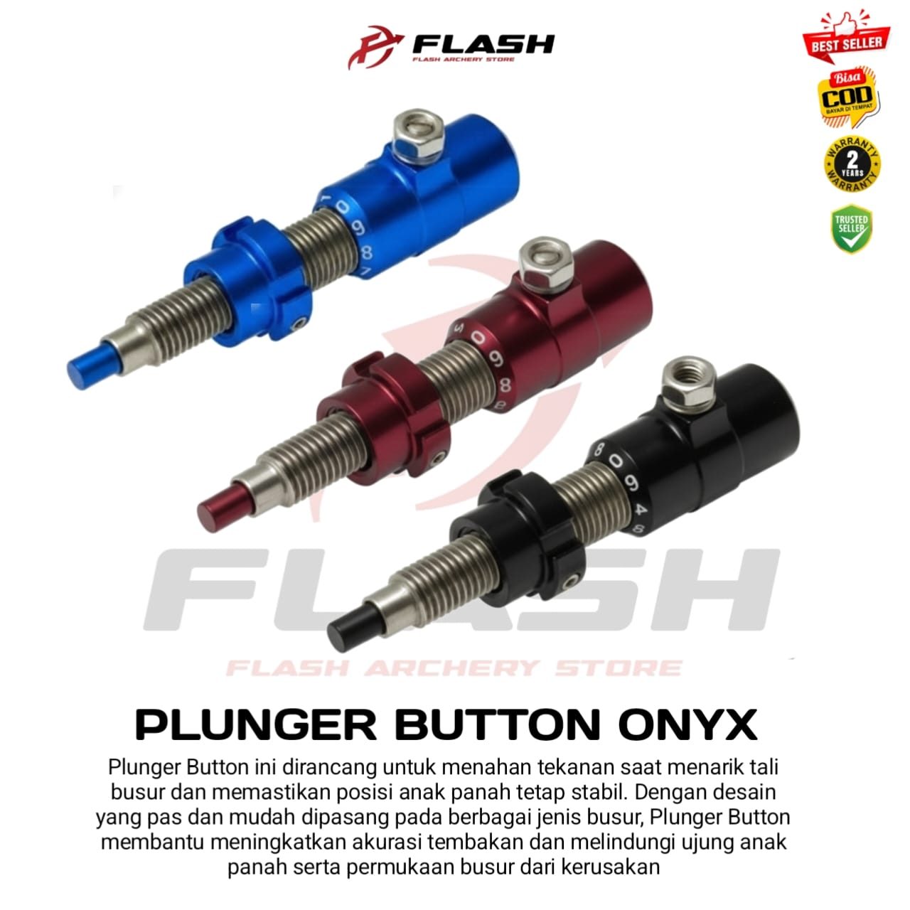 Plungger Button Onyx Model Beitter Membantu mengatur Center Arrow untuk Recurve maupun Barebow