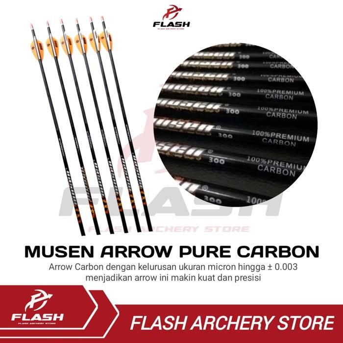 Arrow Pure Carbon Musen Premium Original Straight ±0.003 - 1 Lusin