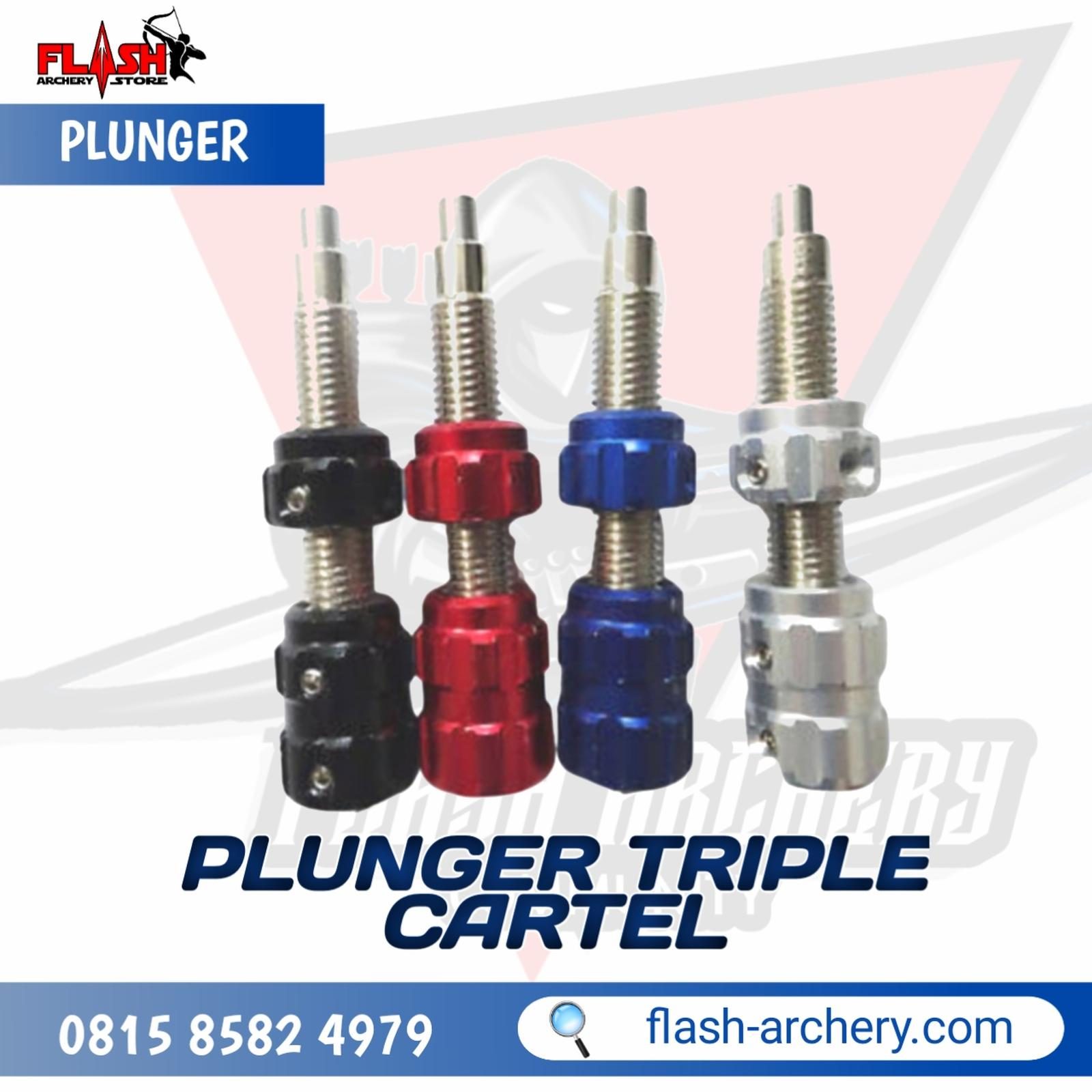 PLUNGER TRIPLE CARTEL BUTTON busur panahan anak panah arrow bow quiver