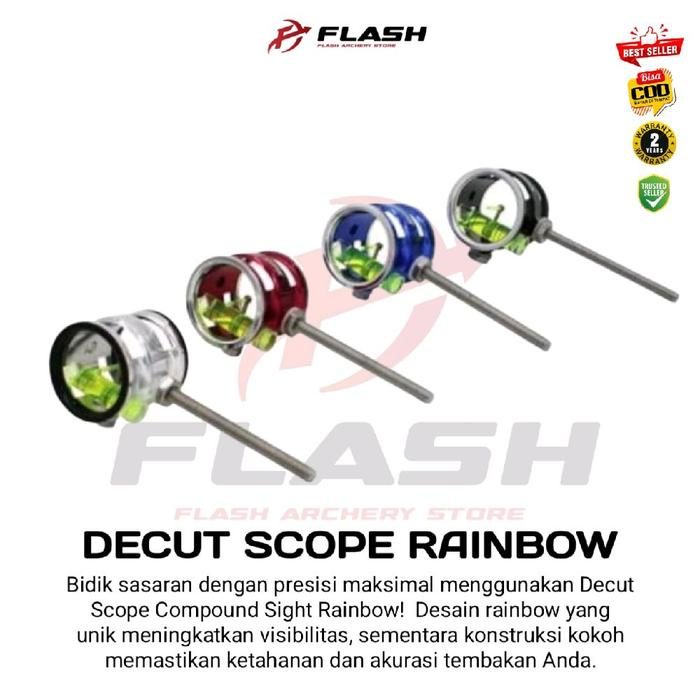 DECUT SCOPE RAINBOW Bidikan Scope untuk Compound dengan lensa